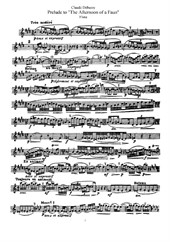 Prélude à l'après-midi d'un faune (for flute and piano) - Flute part
