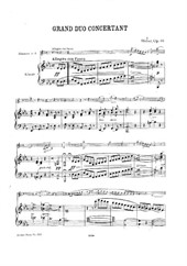 Grand duo concertant (for clarinet and piano) - Piano score