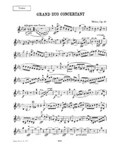 Grand duo concertant (arrangement for violin and piano) - Violin part