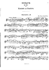 Sonata No.1 for clarinet and piano
