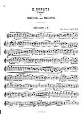 Sonata No.2 for clarinet and piano