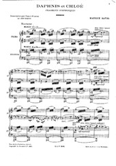 Daphnis et Chloé Suite No.1 (for piano 4 hands)