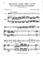 Recitativ 'I rage, I melt, I burn' and Aria 'O ruddier than the cherry' (for voice and piano)