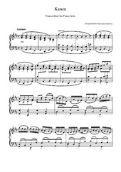 Canon in D (arrangement for piano)