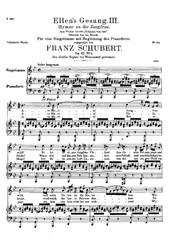 Ave Maria (Schubert) for voice and piano
