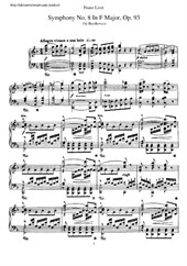Symphony No.8 (arranged for piano)