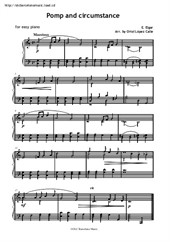 Pomp and Circumstance for easy piano