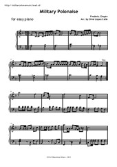 Military Polonaise for easy piano