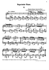 Hungarian dances 11 to 16 (for piano)