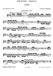 Petite Piece (for clarinet and piano)