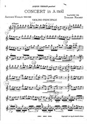 Violin Concerto in A minor (violin and piano)