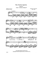 Una furtiva lagrima (voice and piano)